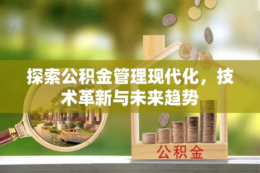 建水探索公积金管理现代化，技术革新与未来趋势