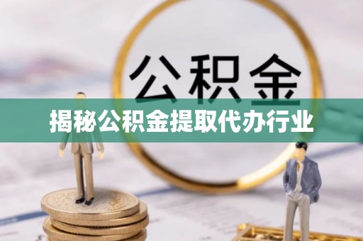 建水揭秘公积金提取代办行业