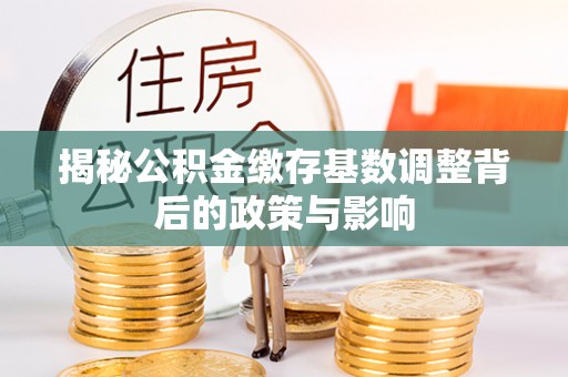 建水揭秘公积金缴存基数调整背后的政策与影响