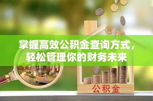 建水掌握高效公积金查询方式，轻松管理你的财务未来