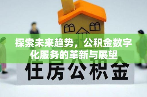 建水探索未来趋势，公积金数字化服务的革新与展望